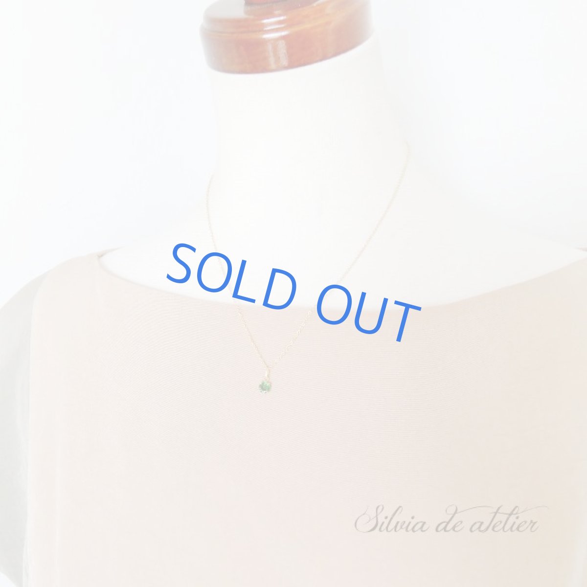 画像8: ＜1点もの＞宝飾用ルース　18Kフレーム　グリーンガーネット　14kgfネックレス (8)