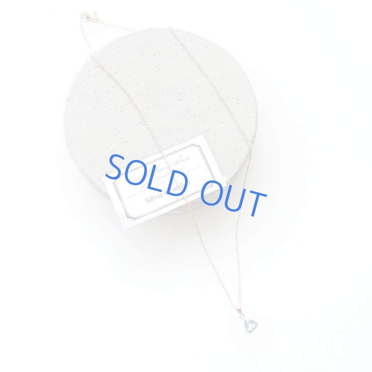 画像4: 半額SALE【1点もの】宝飾用ルース　18Kフレーム　アクアマリン　トライアングル　14kgfネックレス (4)