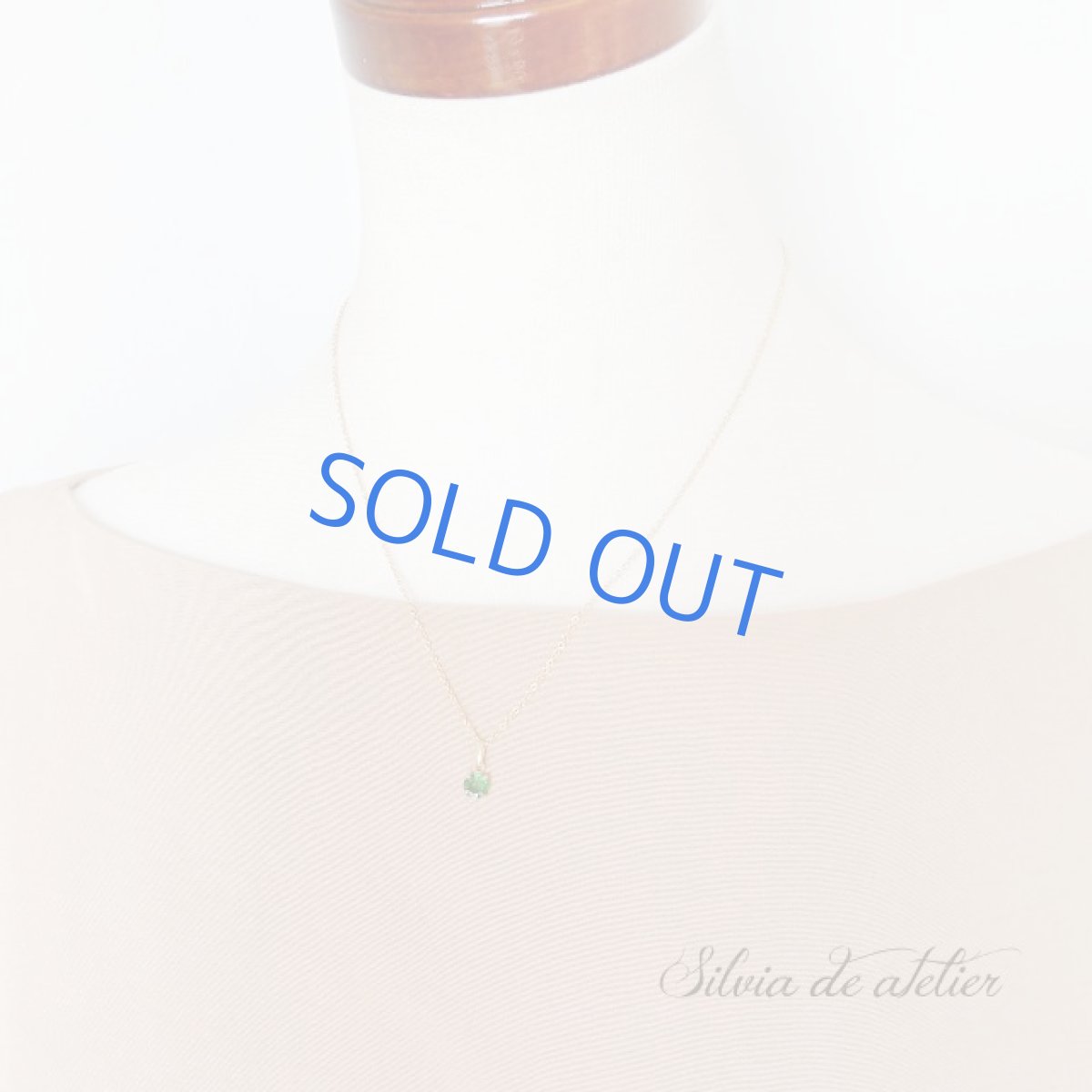 画像7: ＜1点もの＞宝飾用ルース　18Kフレーム　グリーンガーネット　14kgfネックレス (7)