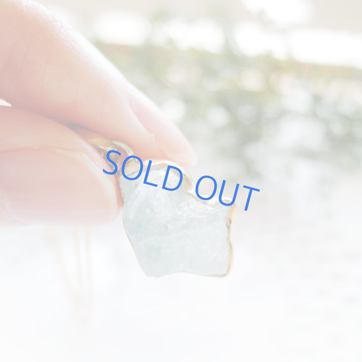 画像3: <1点もの・A>大粒 アクアマリン 原石フレームストーン 14kgfネックレス約50cm (3)