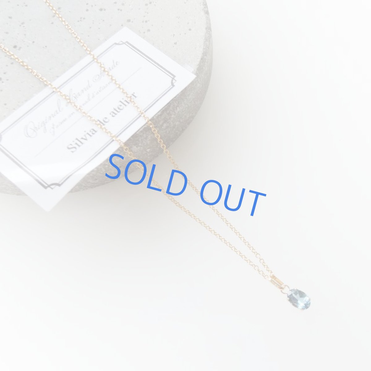 画像6: ＜1点もの＞宝飾用ルース　18Kフレーム　サンタマリアアクアマリン　14kgfネックレス (6)