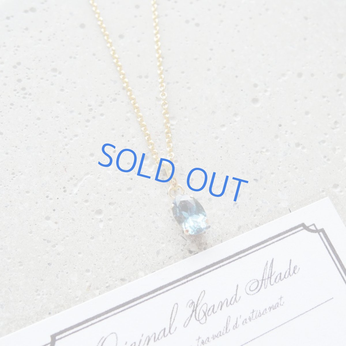 画像4: ＜1点もの＞宝飾用ルース　18Kフレーム　サンタマリアアクアマリン　14kgfネックレス (4)