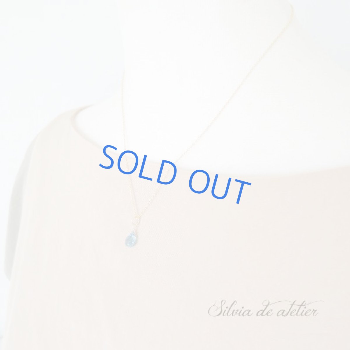 画像7: <残り1>AAA サンタマリアアクアマリン ドロップ 14kgfネックレス (7)