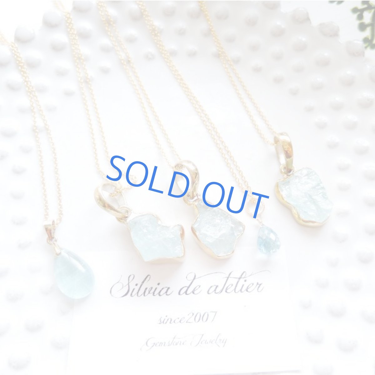 画像9: ＜1点もの・C＞大粒　アクアマリン　原石フレームストーン　14kgfネックレス約50cm (9)