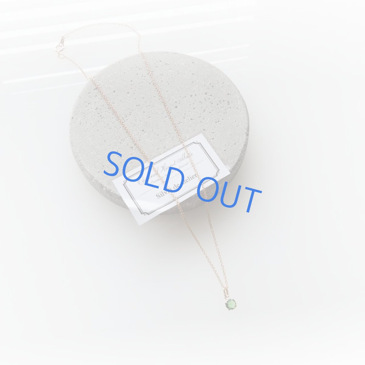 画像5: ＜1点もの＞宝飾用ルース　18Kフレーム　グリーンガーネット　14kgfネックレス (5)