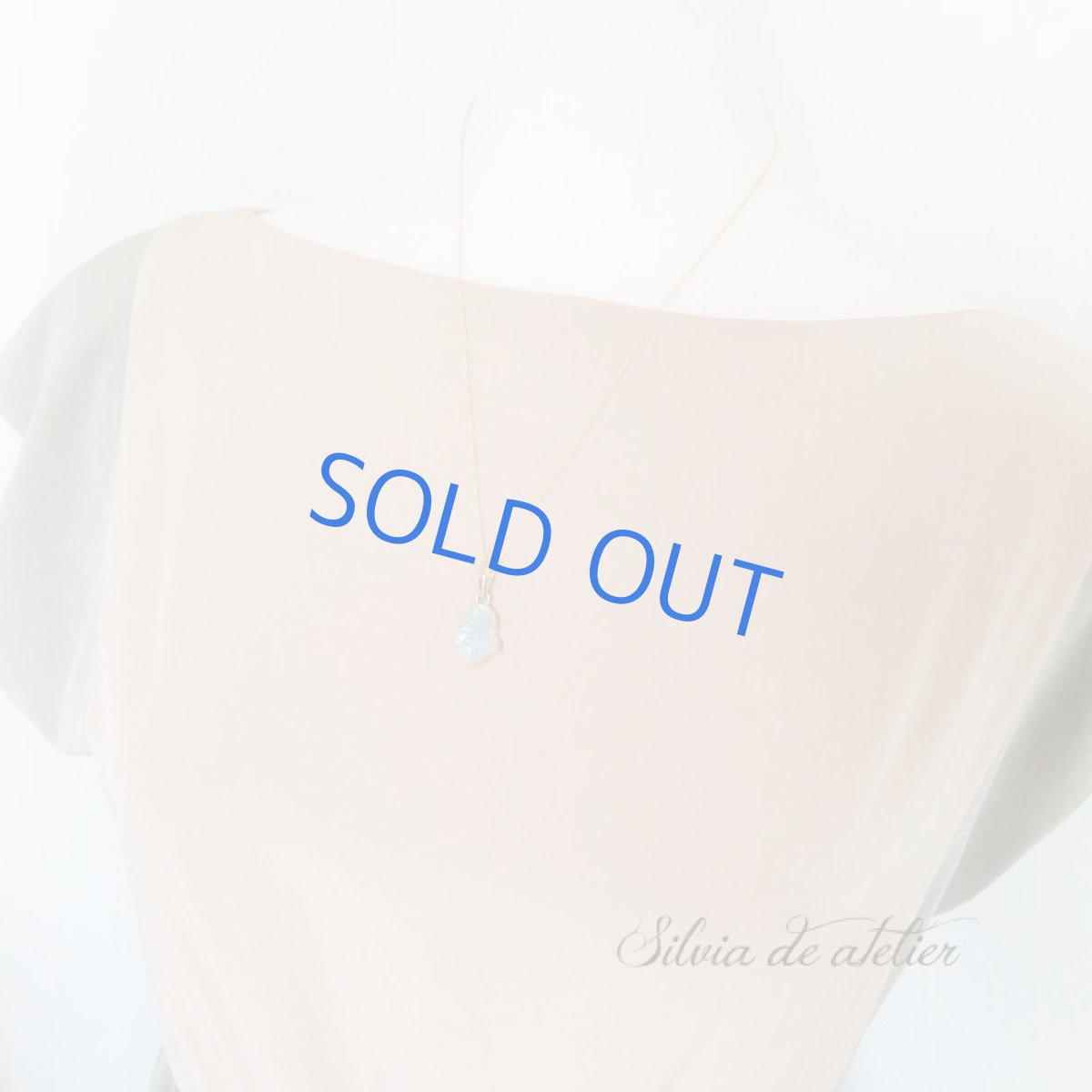 画像8: <1点もの・A>大粒 アクアマリン 原石フレームストーン 14kgfネックレス約50cm (8)