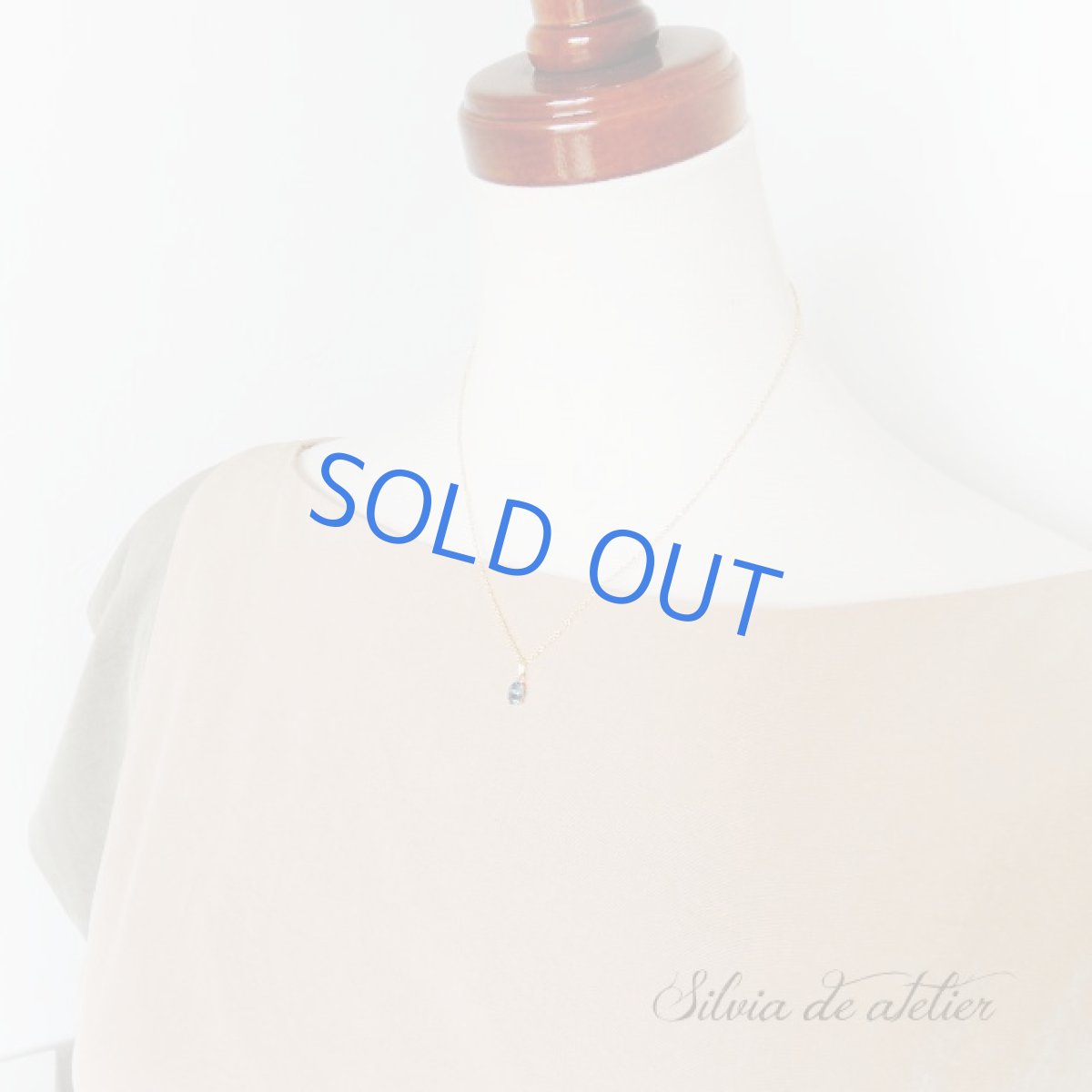 画像9: ＜1点もの＞宝飾用ルース　18Kフレーム　サンタマリアアクアマリン　14kgfネックレス (9)