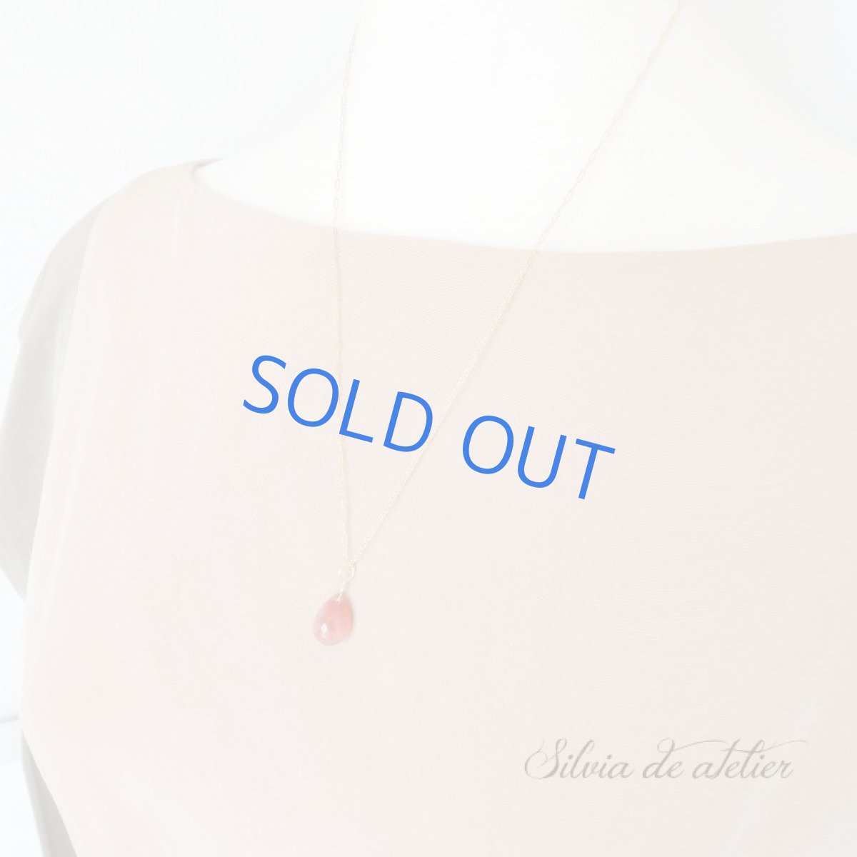 画像8: ＜残り1・AAAA＞大粒　インカローズ　ブリオレットドロップ　約50cm14kgfデザインチェーンネックレス (8)