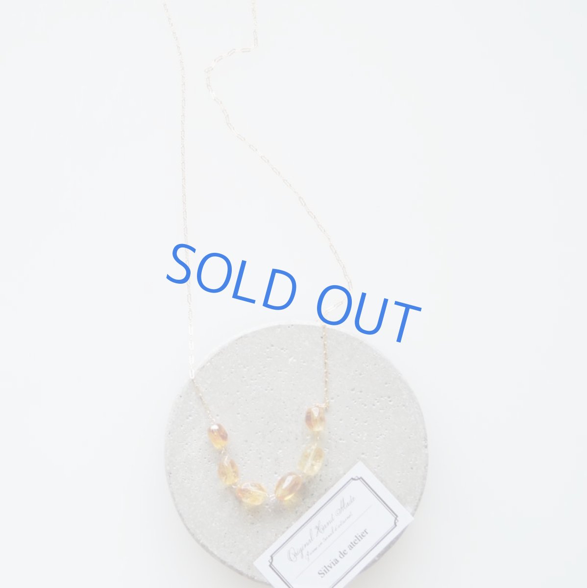 画像3: ＜1点もの＞琥珀カラー　シトリンタンブル　グラデーション　14kgfネックレス (3)