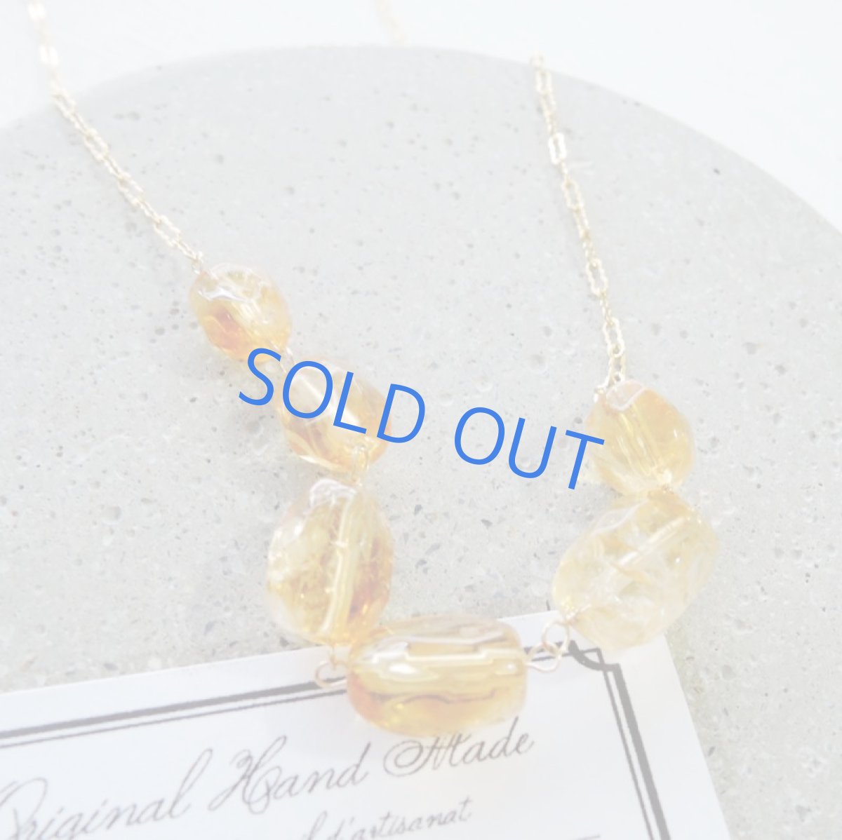 画像5: ＜1点もの＞琥珀カラー　シトリンタンブル　グラデーション　14kgfネックレス (5)