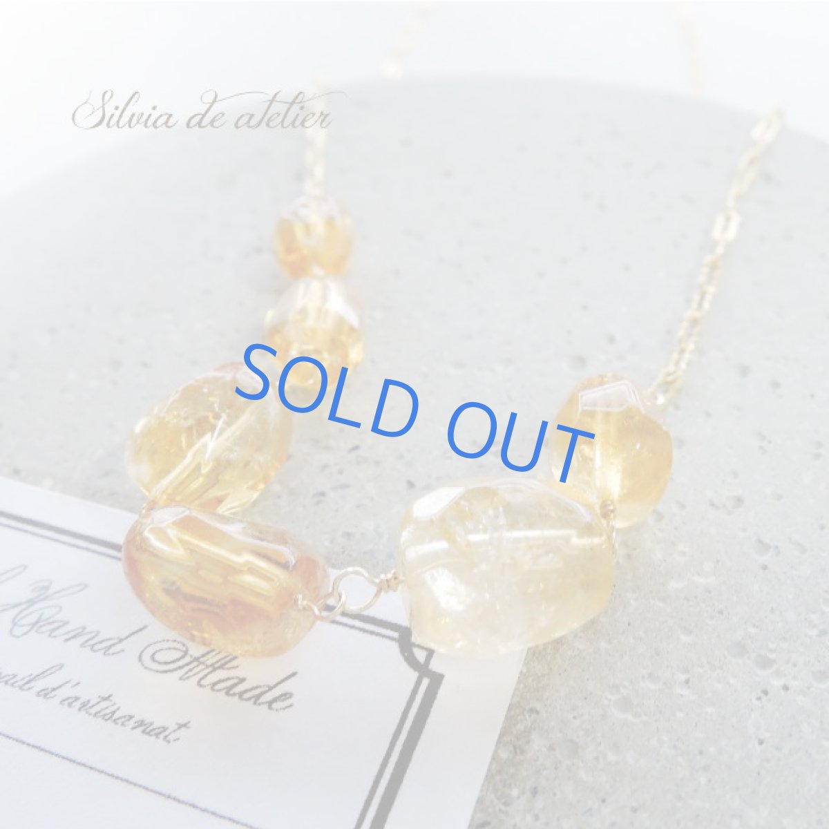 画像2: ＜1点もの＞琥珀カラー　シトリンタンブル　グラデーション　14kgfネックレス (2)