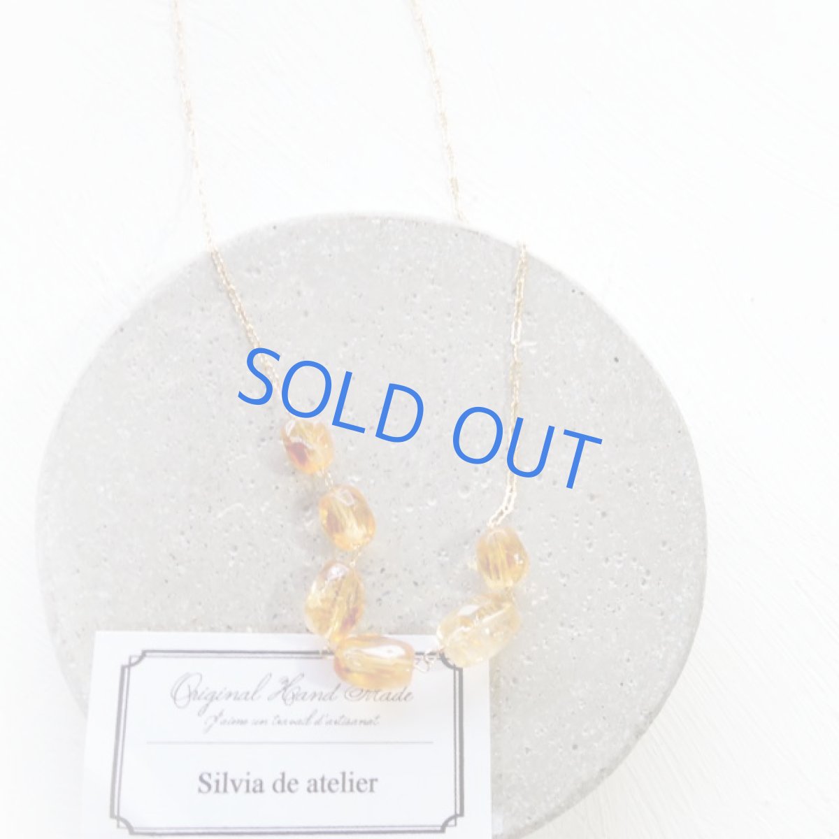 画像4: ＜1点もの＞琥珀カラー　シトリンタンブル　グラデーション　14kgfネックレス (4)