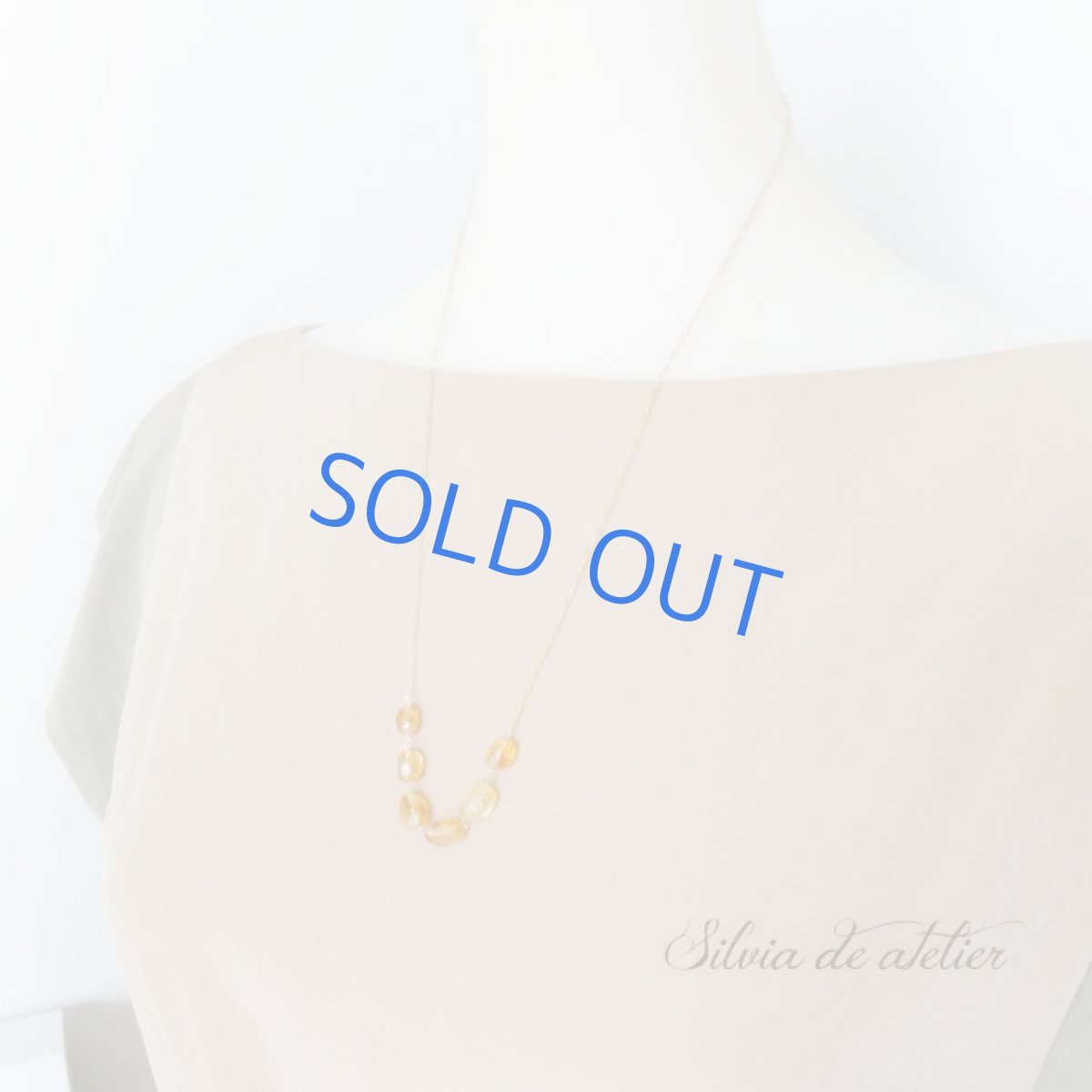 画像6: ＜1点もの＞琥珀カラー　シトリンタンブル　グラデーション　14kgfネックレス (6)