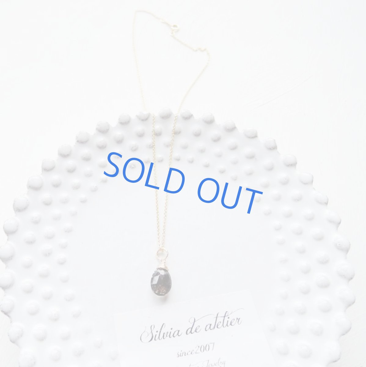 画像4: 【1点もの・Bスモーキーパープル】AAA　エレスチャルクォーツ　ペアシェイプ　14kgfネックレス約40cm (4)