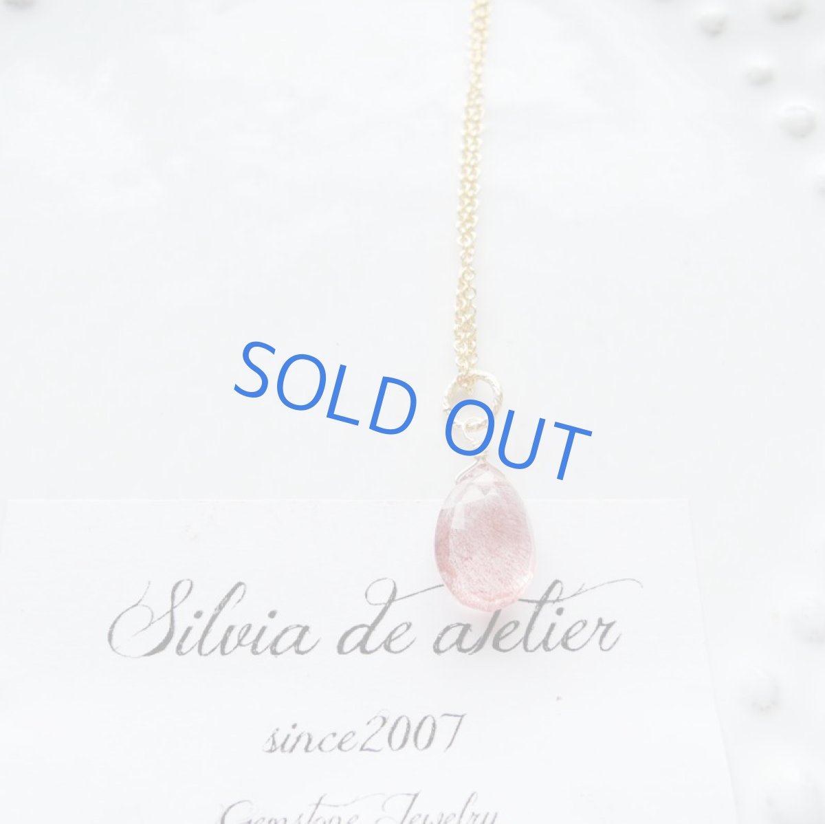 画像5: 【1点もの・Aレッド】AAA　エレスチャルクォーツ　ペアシェイプ　14kgfネックレス約40cm (5)