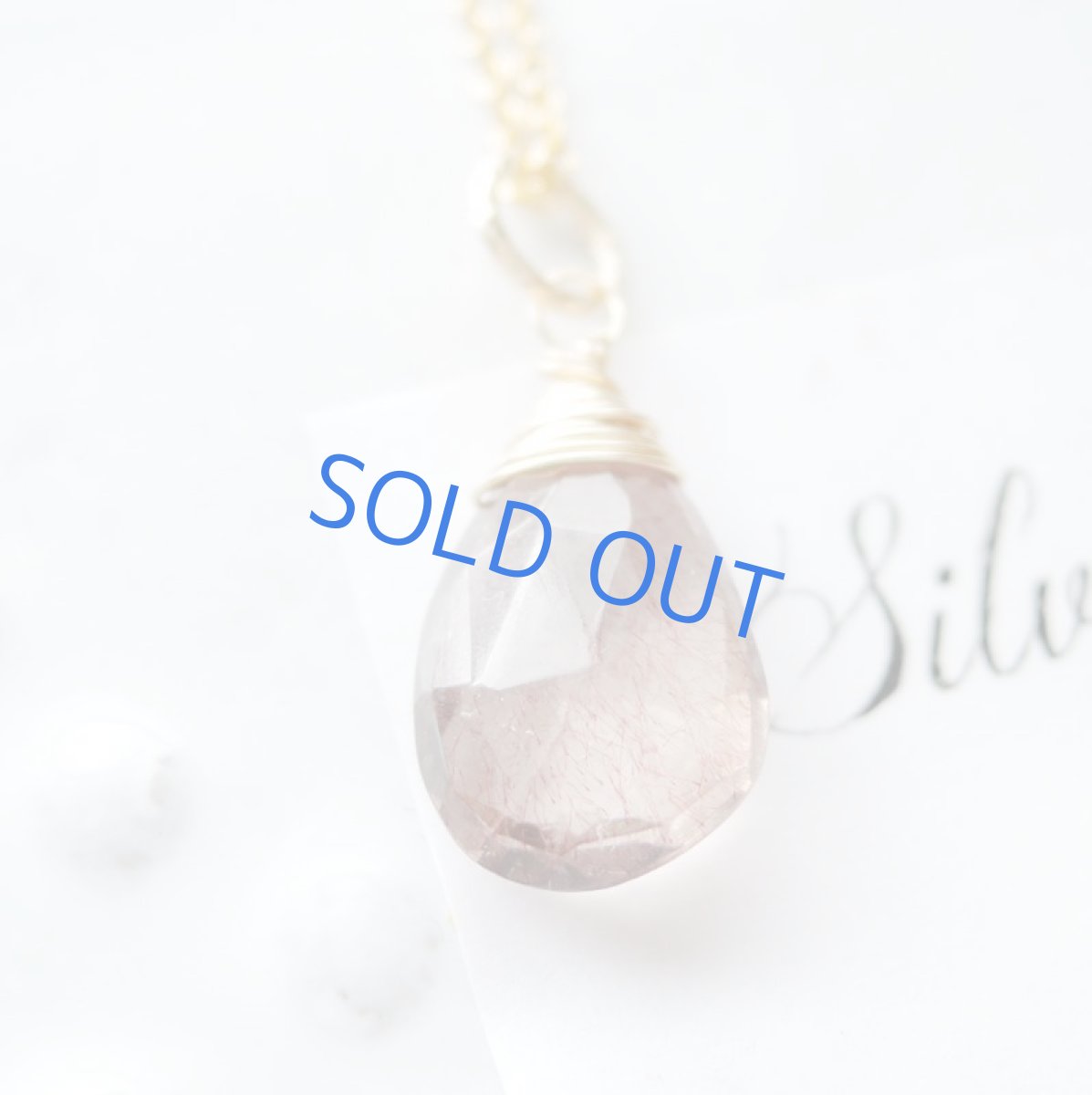 画像5: 【1点もの・Dスモーキー】AAA　エレスチャルクォーツ　ペアシェイプ　14kgfネックレス約40cm (5)