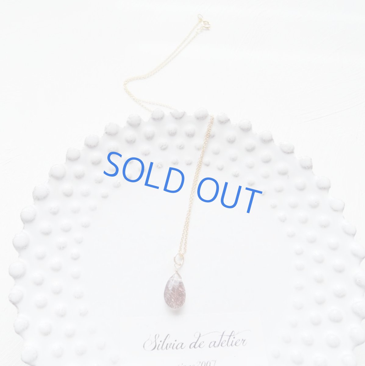 画像3: 【1点もの・Cバーガンディ】AAA　エレスチャルクォーツ　ペアシェイプ　14kgfネックレス約40cm (3)