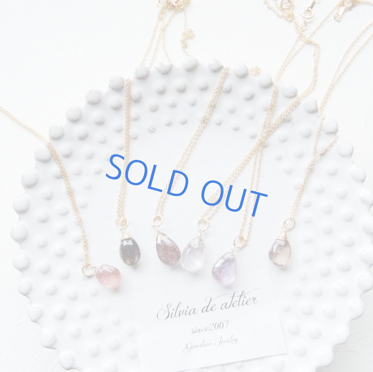 画像8: 【1点もの・Bスモーキーパープル】AAA　エレスチャルクォーツ　ペアシェイプ　14kgfネックレス約40cm (8)