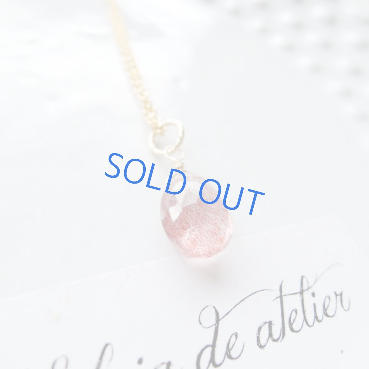 画像6: 【1点もの・Aレッド】AAA　エレスチャルクォーツ　ペアシェイプ　14kgfネックレス約40cm (6)