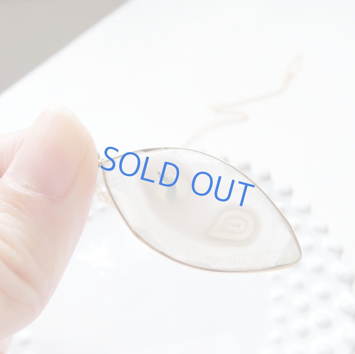 画像3: 【1点もの】ソーラークォーツ マーキスシェイプ 14kgfネックレス約65cm (3)