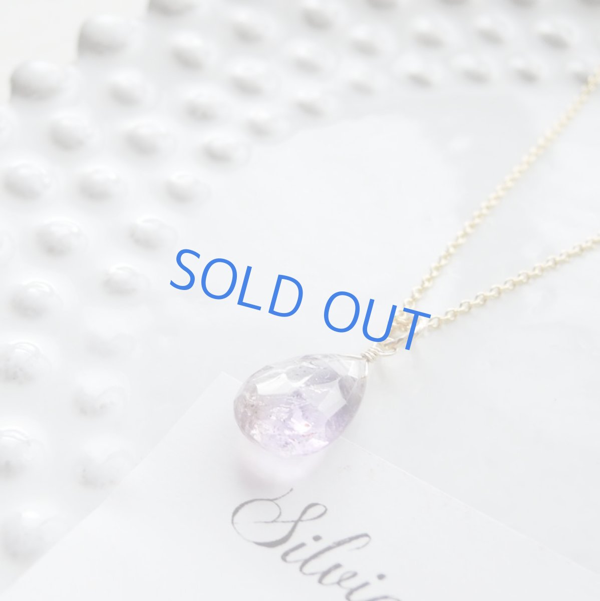 画像4: 【1点もの・Fパープル】AAA　エレスチャルクォーツ　ペアシェイプ　14kgfネックレス約40cm (4)