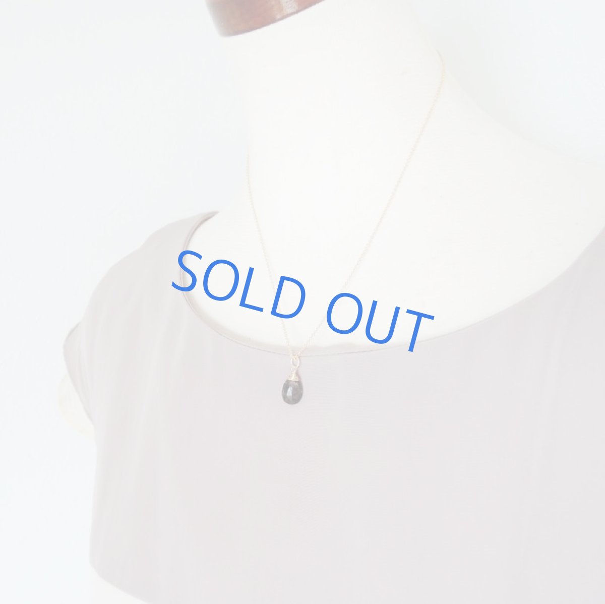 画像7: 【1点もの・Bスモーキーパープル】AAA　エレスチャルクォーツ　ペアシェイプ　14kgfネックレス約40cm (7)