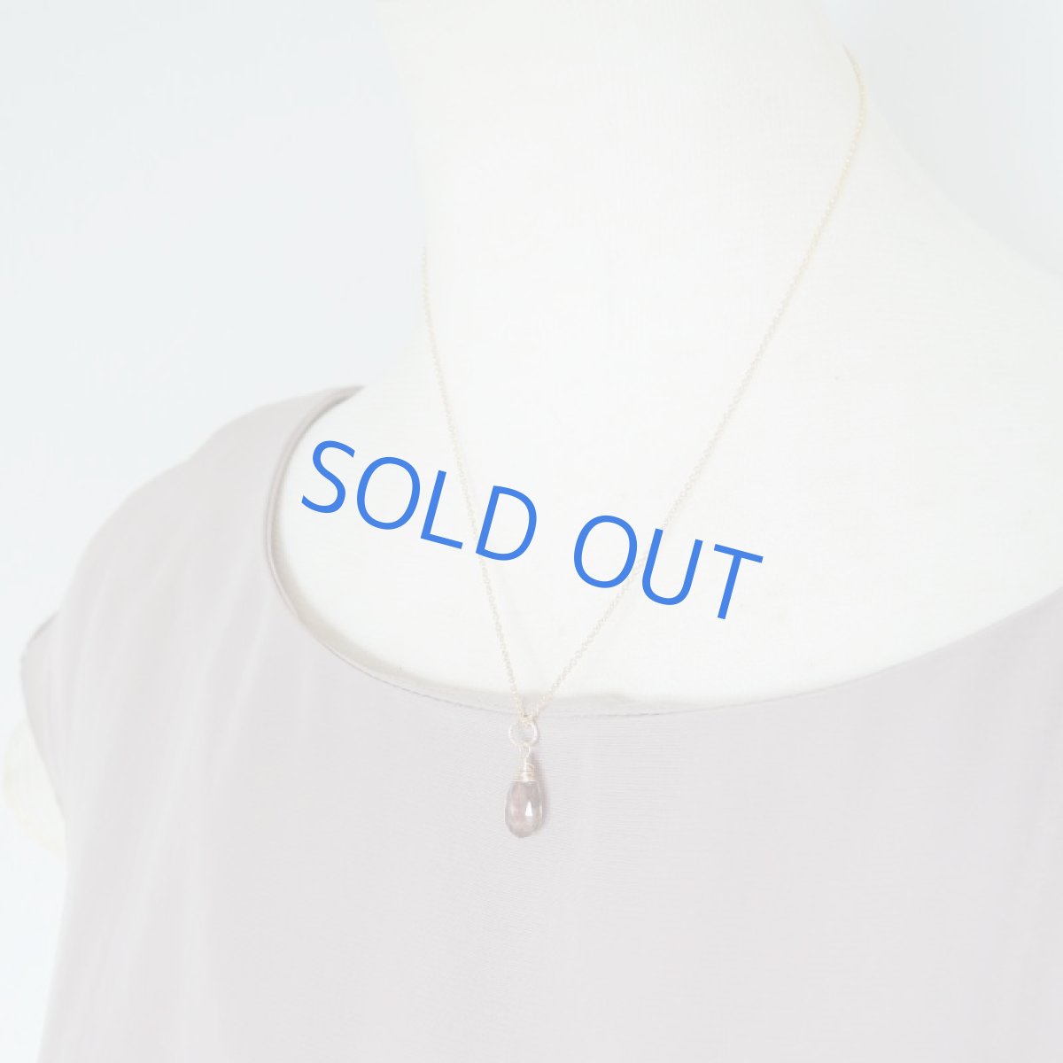 画像7: 【1点もの・Dスモーキー】AAA　エレスチャルクォーツ　ペアシェイプ　14kgfネックレス約40cm (7)