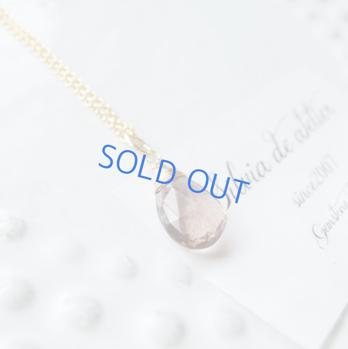 画像4: 【1点もの・Dスモーキー】AAA　エレスチャルクォーツ　ペアシェイプ　14kgfネックレス約40cm (4)