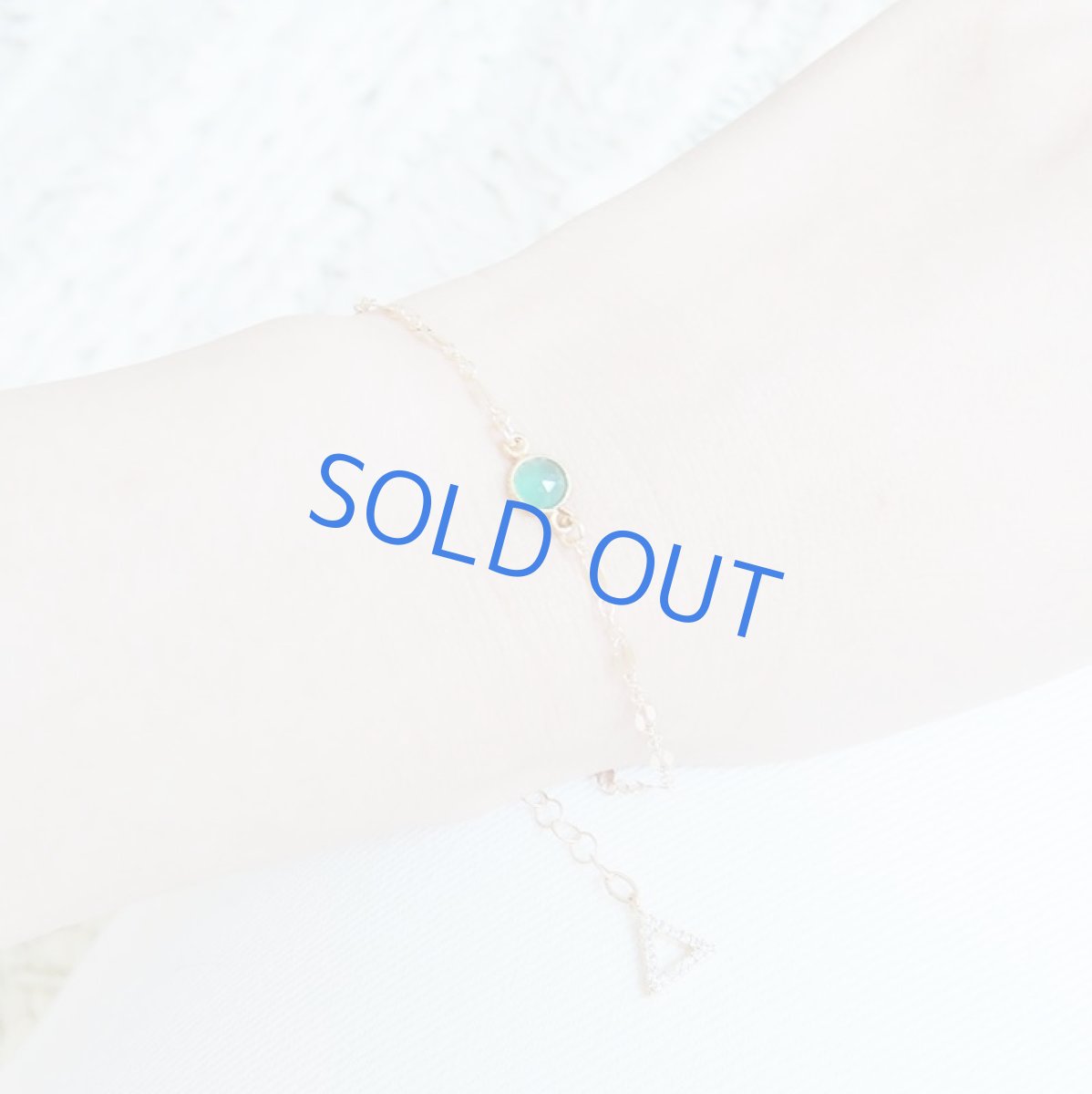 画像6: 【残り1・ブルーサンドストーン】カラーストーン ミル留め デザインチェーン14kgfブレスレット (6)