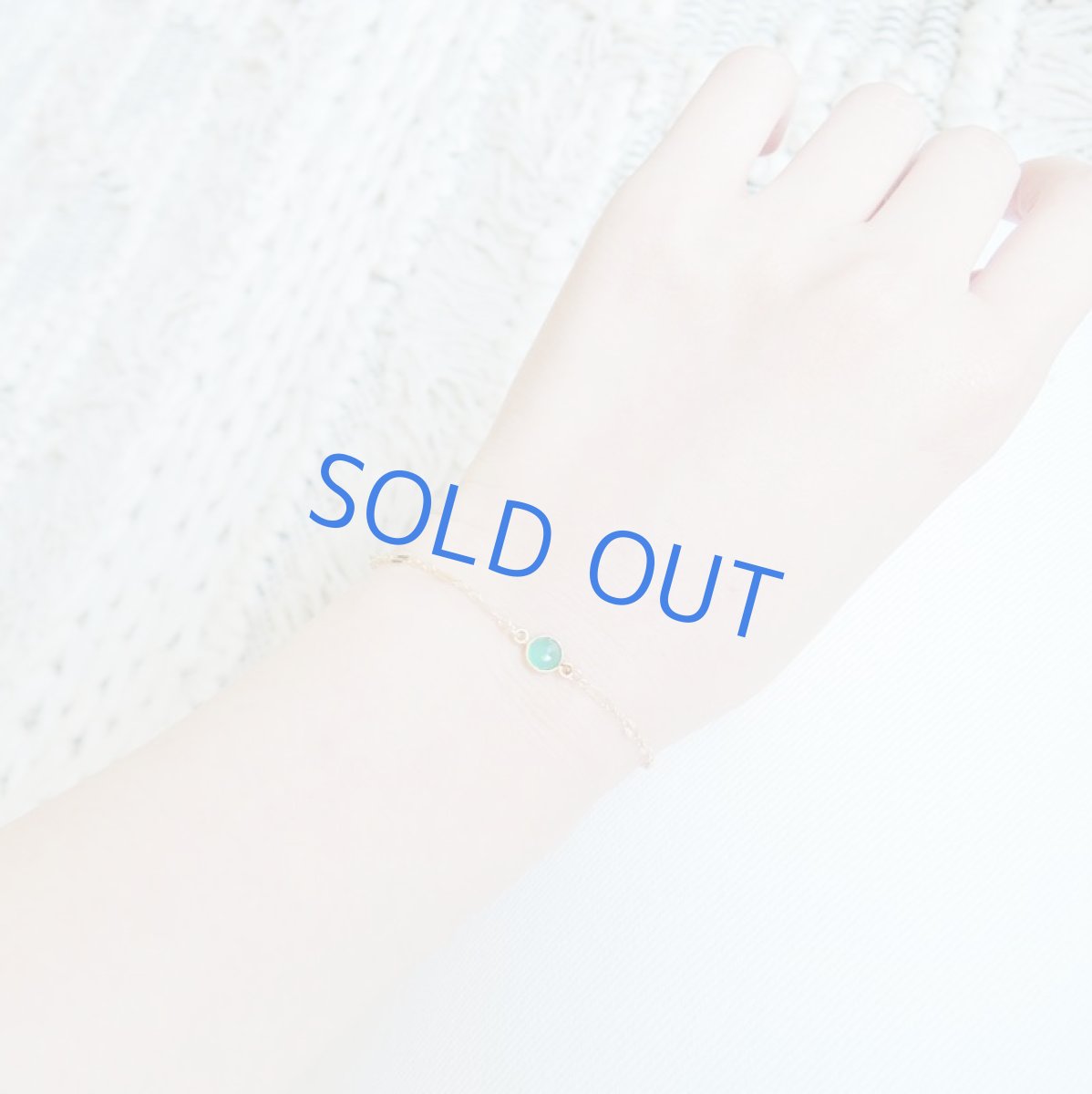 画像7: 【残り1・ブルーサンドストーン】カラーストーン ミル留め デザインチェーン14kgfブレスレット (7)