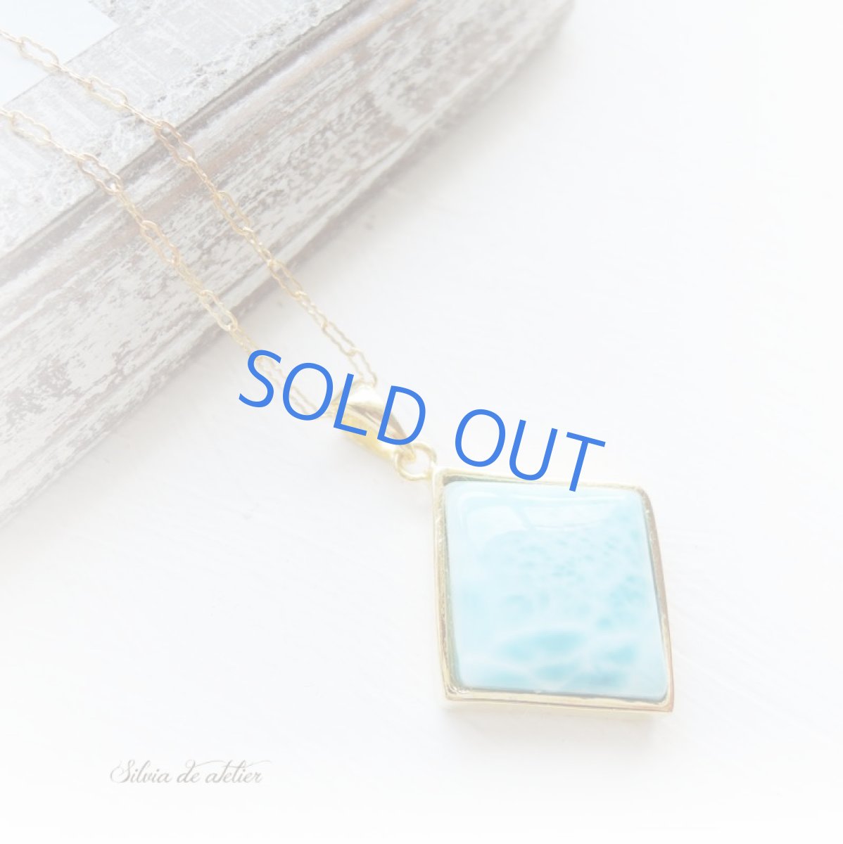 画像5: 【1点もの・ダイヤ】AAA　ドミニカ共和国産　ラリマー　約50cm14kgfデザインネックレス (5)