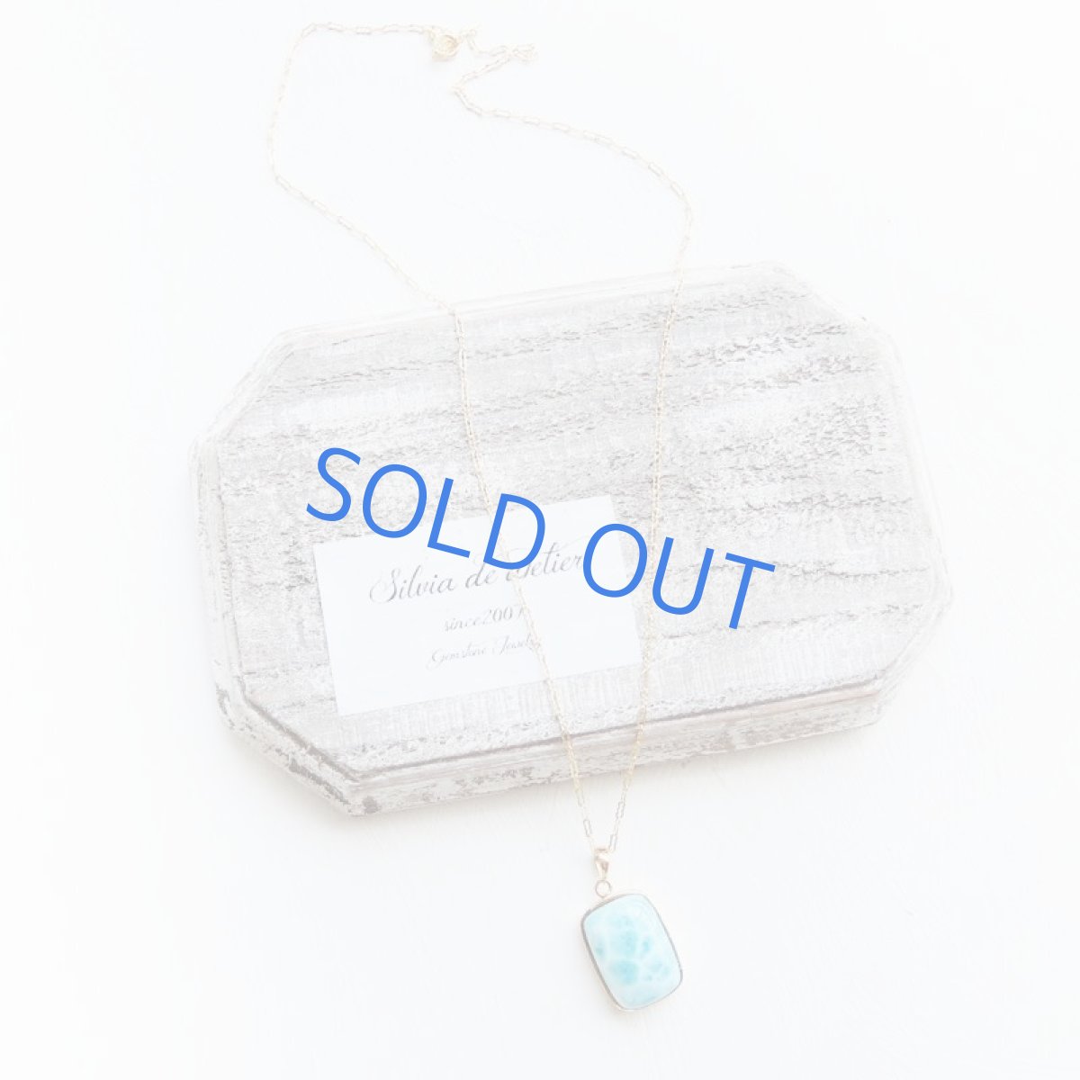 画像4: 【1点もの・レクタングル】AAA ドミニカ共和国産 ラリマー 約50cm14kgfデザインネックレス (4)