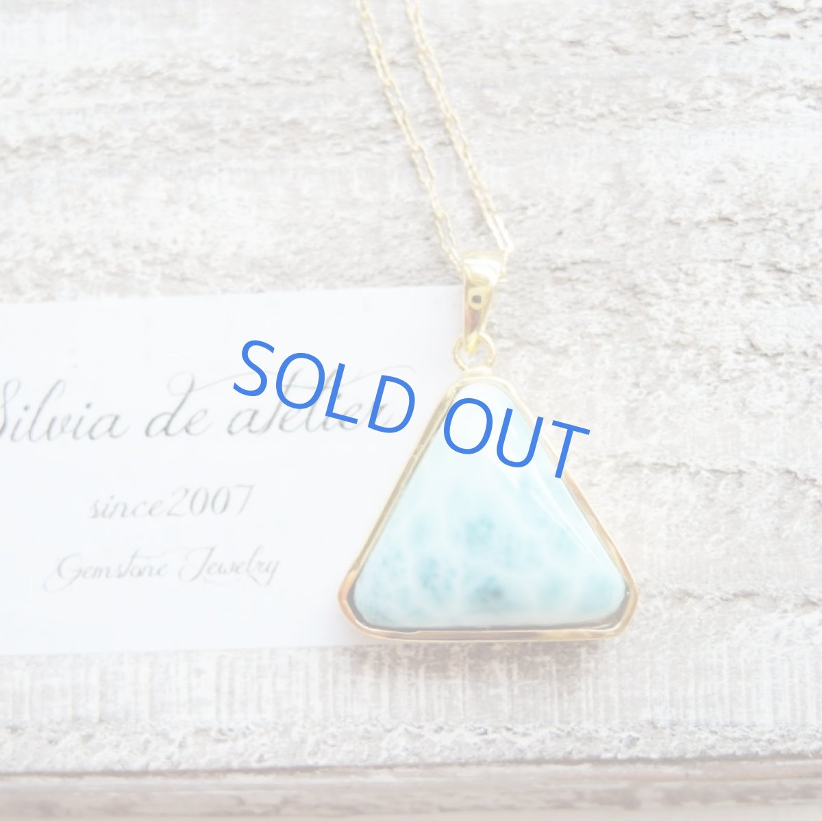 画像4: 【1点もの・サンカク】AAA ドミニカ共和国産 ラリマー 約50cm14kgfデザインネックレス (4)