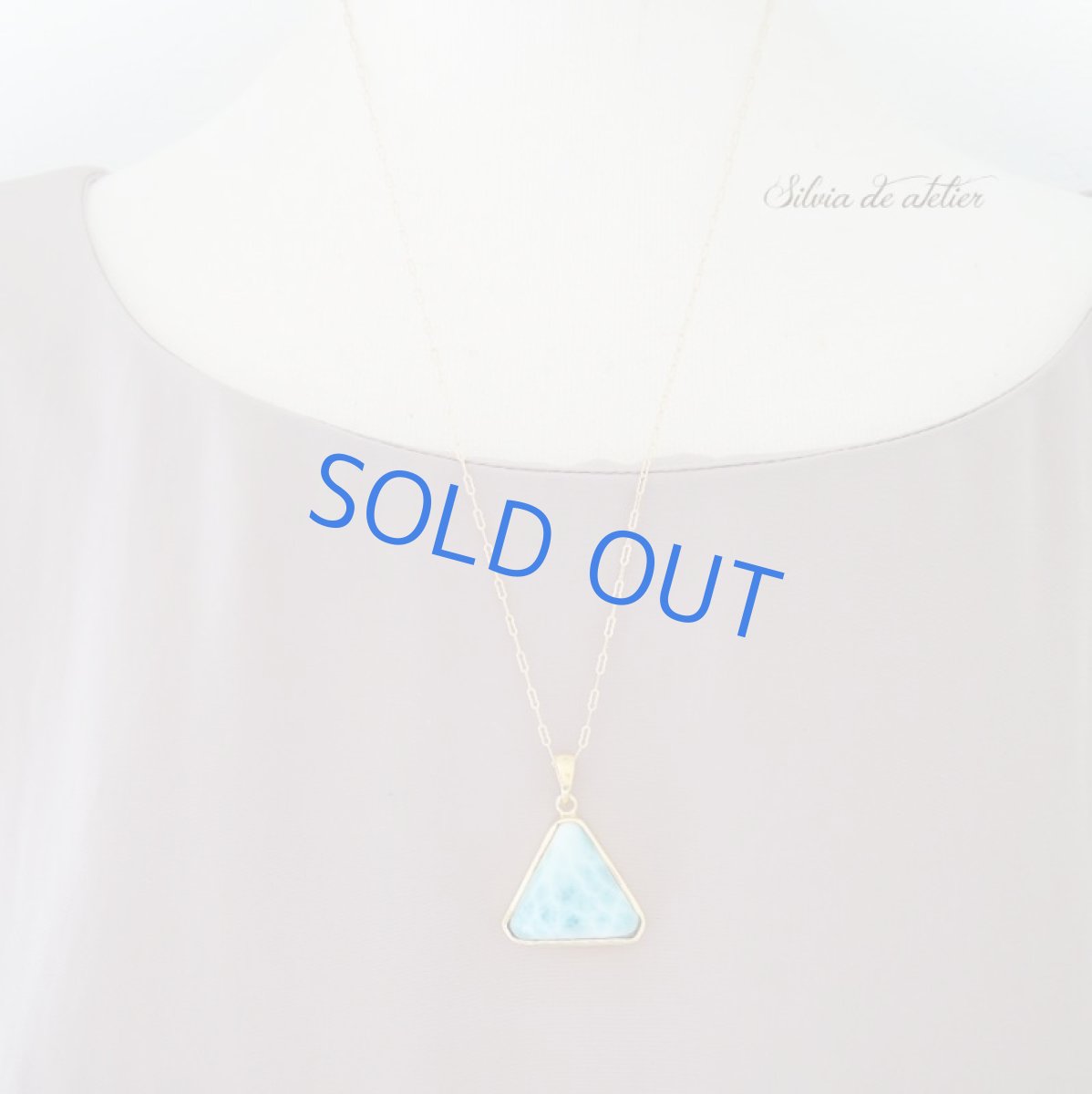 画像7: 【1点もの・サンカク】AAA ドミニカ共和国産 ラリマー 約50cm14kgfデザインネックレス (7)