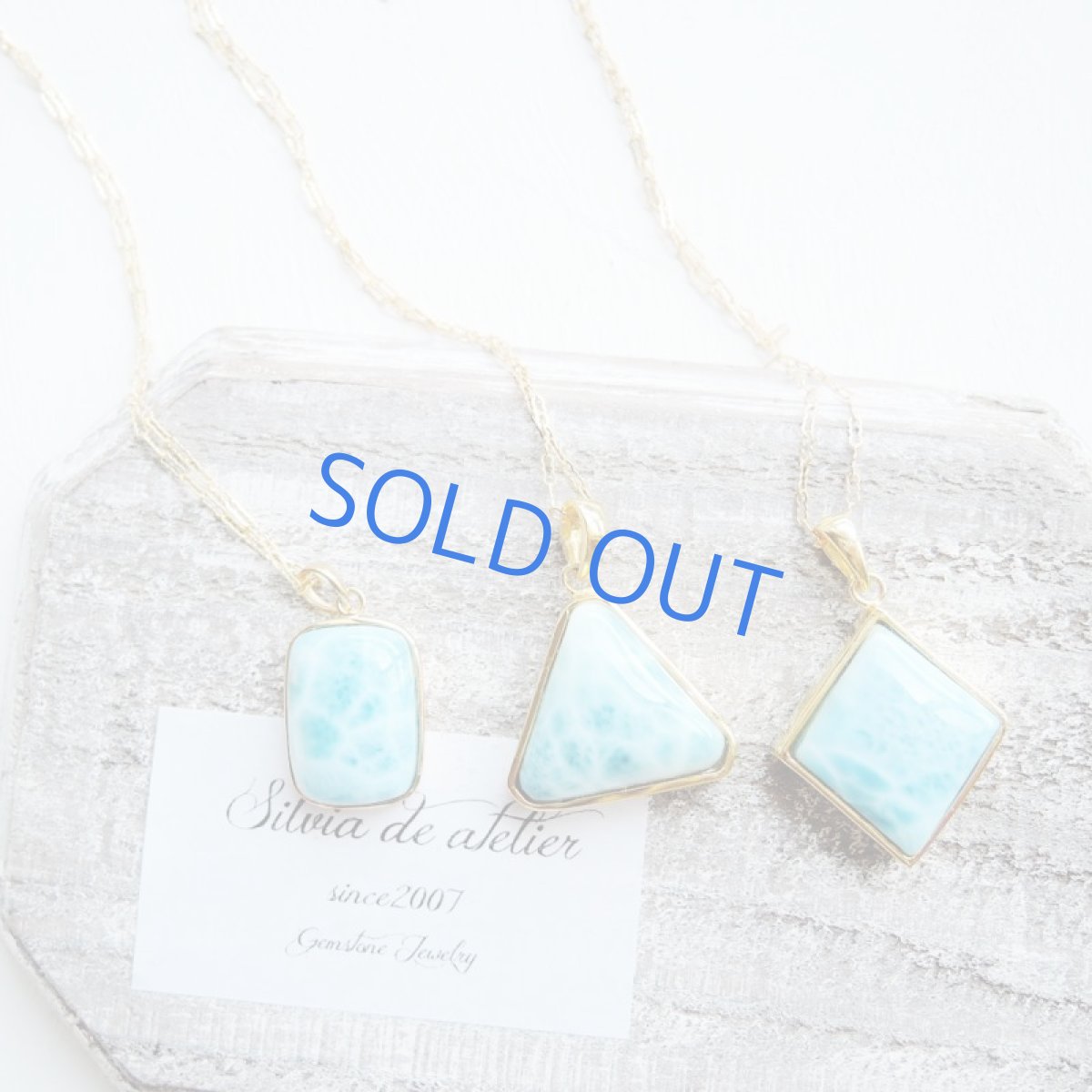 画像8: 【1点もの・サンカク】AAA ドミニカ共和国産 ラリマー 約50cm14kgfデザインネックレス (8)