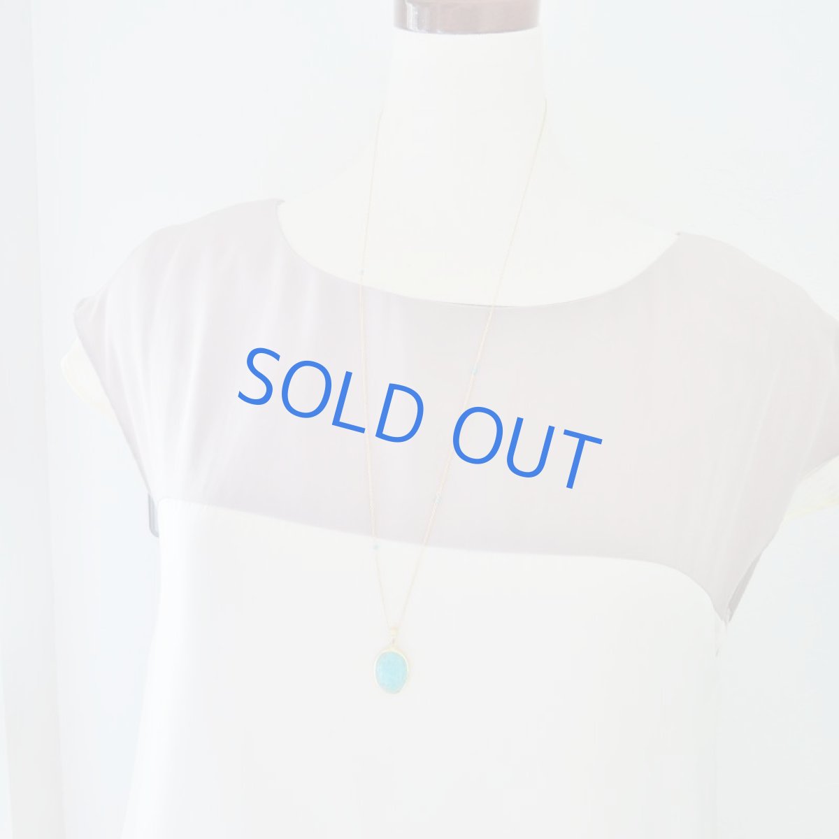 画像5: 【1点もの・B】大粒　モザンビーク産アマゾナイト　オーバル型　カボション　14kgf65cmネックレス (5)