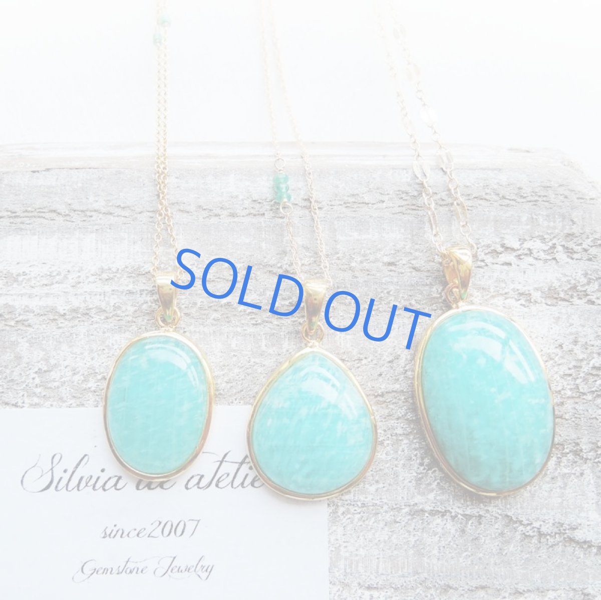 画像8: 【1点もの・A】大粒　モザンビーク産アマゾナイト 滴型 (8)