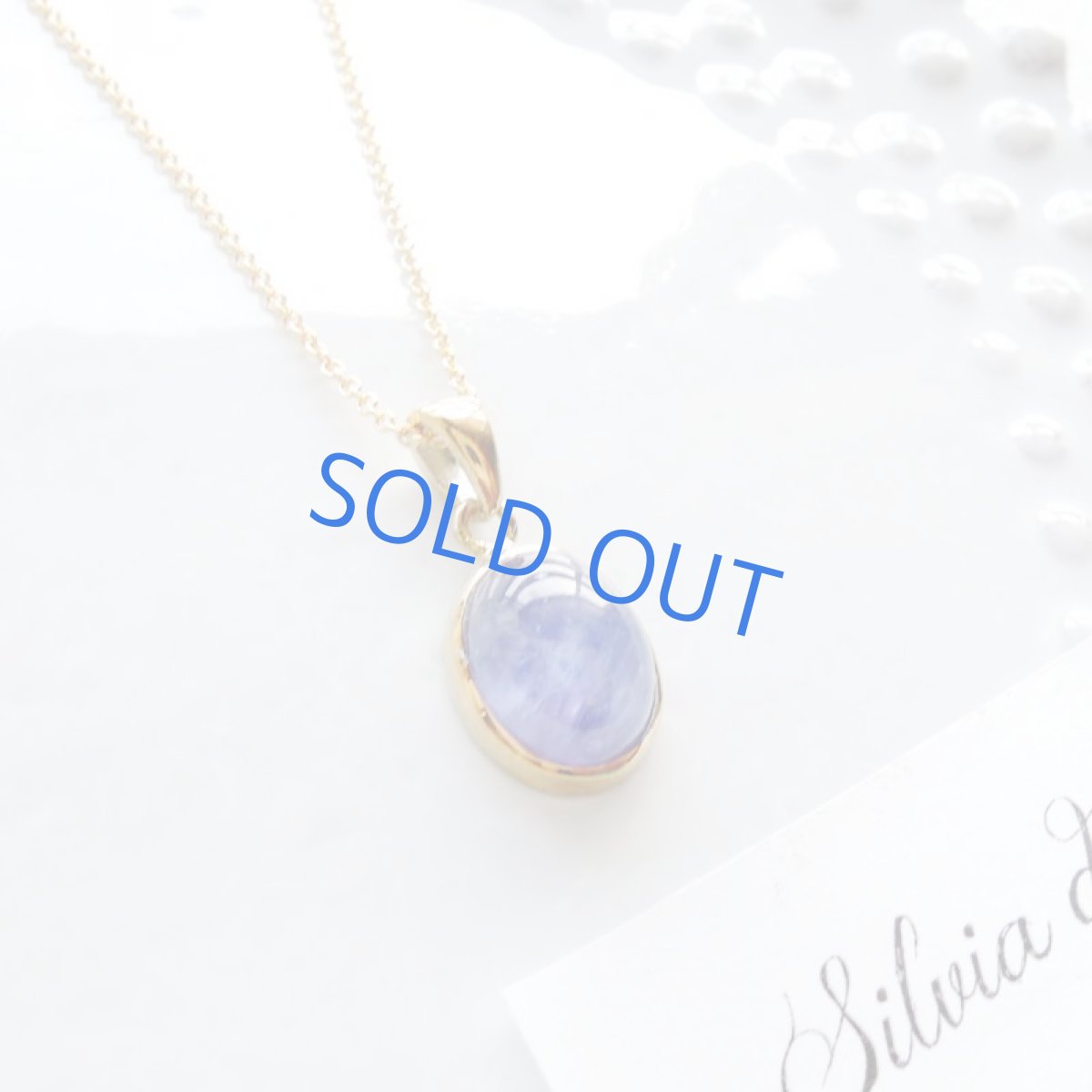 画像5: <1点もの・D>AAAランク タンザナイト オーバル型フレームストーン 14kgfネックレス (5)