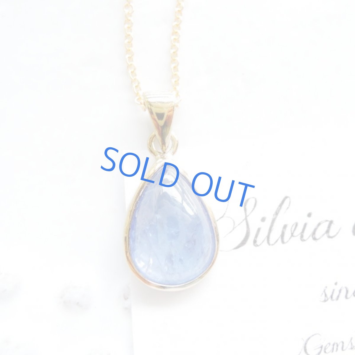 画像5: ＜1点もの・B＞AAAランク　タンザナイト　ティアドロップ型フレームストーン　14kgfネックレス (5)