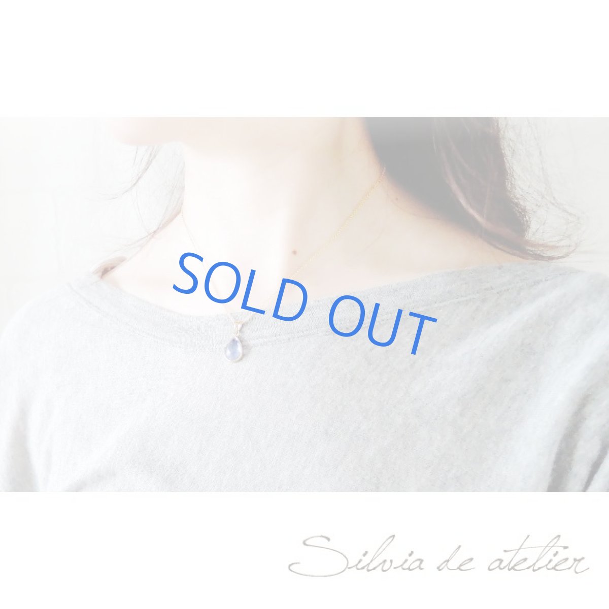 画像2: ＜1点もの・B＞AAAランク　タンザナイト　ティアドロップ型フレームストーン　14kgfネックレス (2)