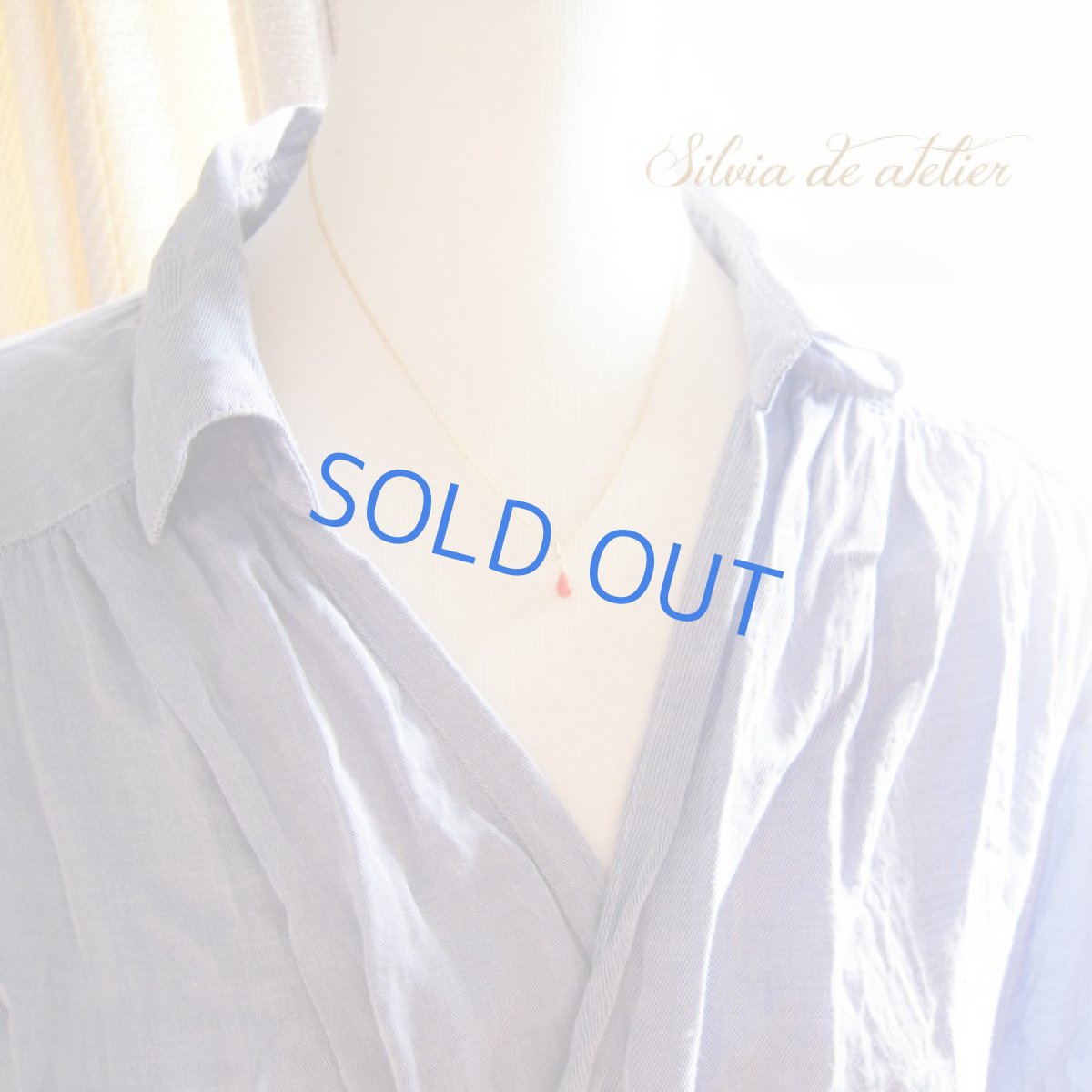 画像6: WEB店限定・残り僅か 半額SALE イタリアサルディーニャ産天然レッドコーラル ミニスムース ドロップ サージカルステンレスネックレス (6)