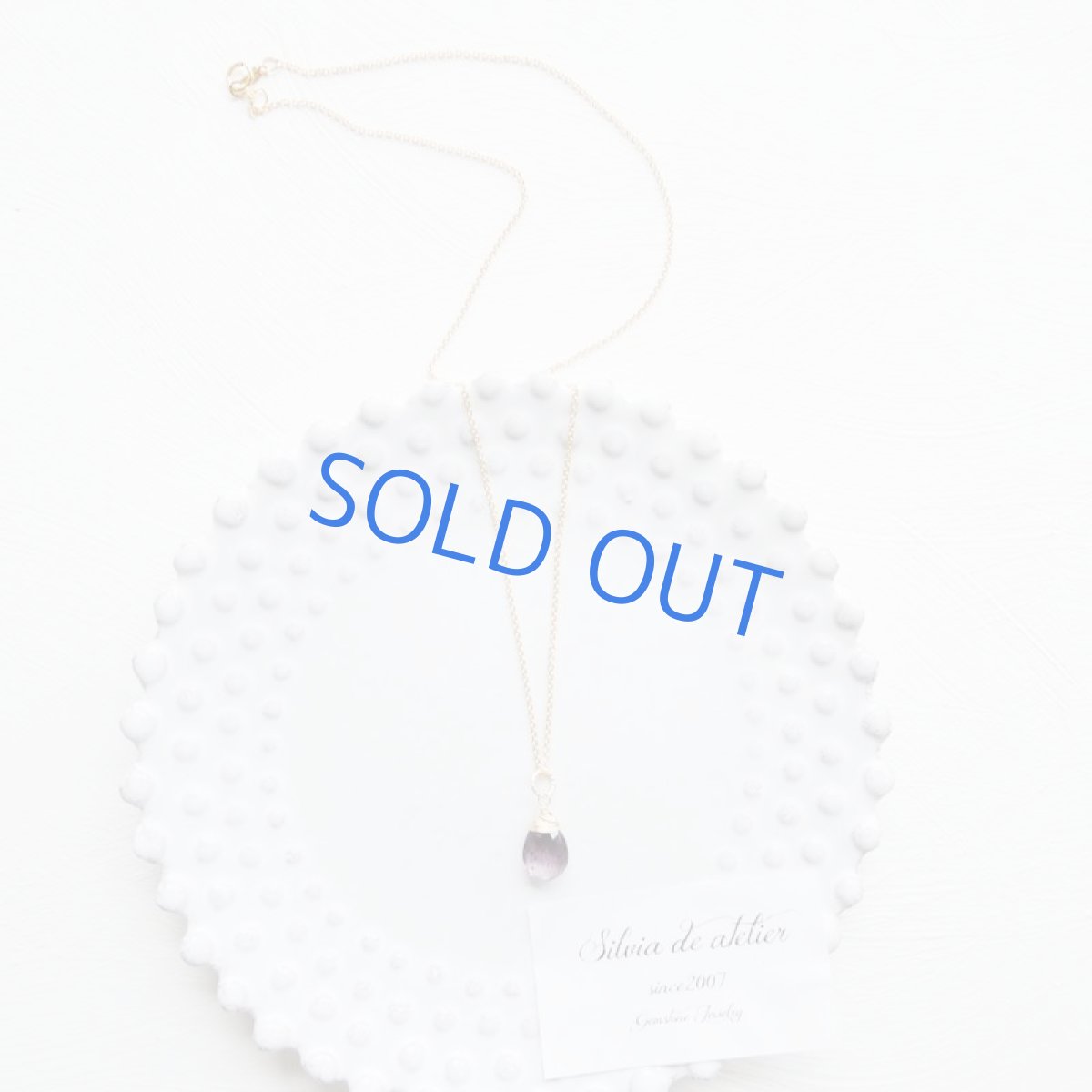 画像3: 【1点もの・Eパープル】AAA　エレスチャルクォーツ　ペアシェイプ　14kgfネックレス約40cm (3)