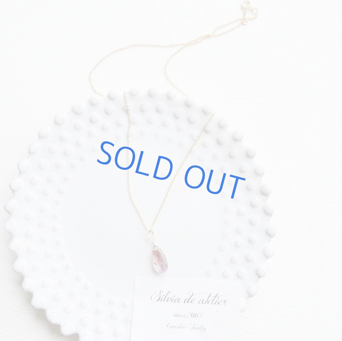 画像3: 【1点もの・Bアメジストレッド】AAA　エレスチャルクォーツ　スムース　ペアシェイプ　14kgfネックレス約40cm (3)