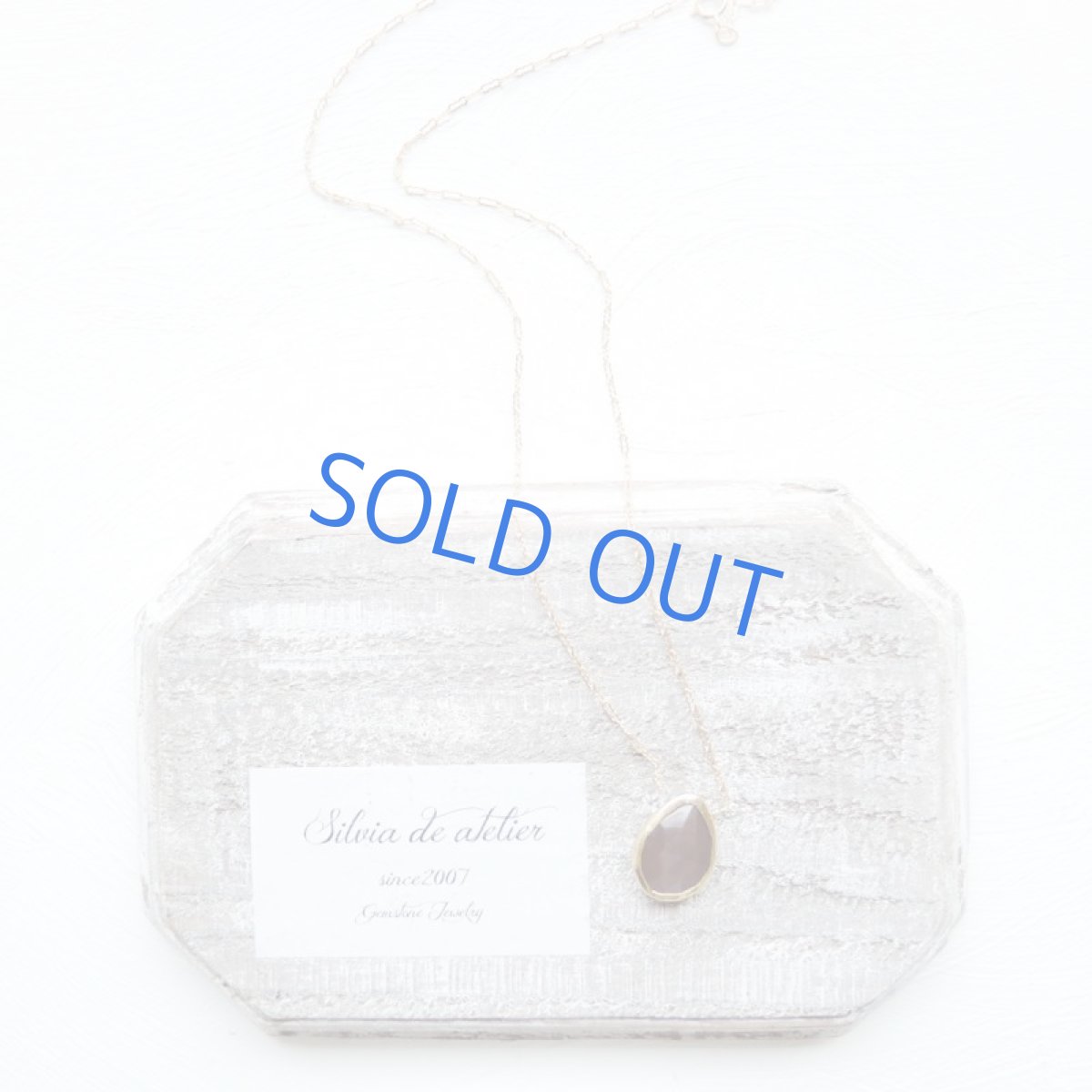 画像4: 【訳あり・残り1】ココアカラー ブラウンムーンストーン フレーム 14kgfチェーンネックレス 約50cm (4)