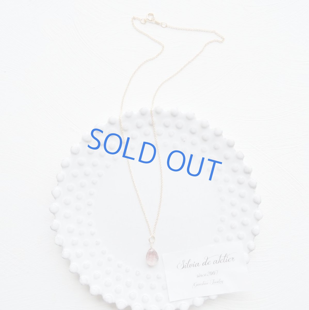 画像3: 【1点もの・Dレッド】AAA エレスチャルクォーツ ペアシェイプ 14kgfネックレス約40cm (3)