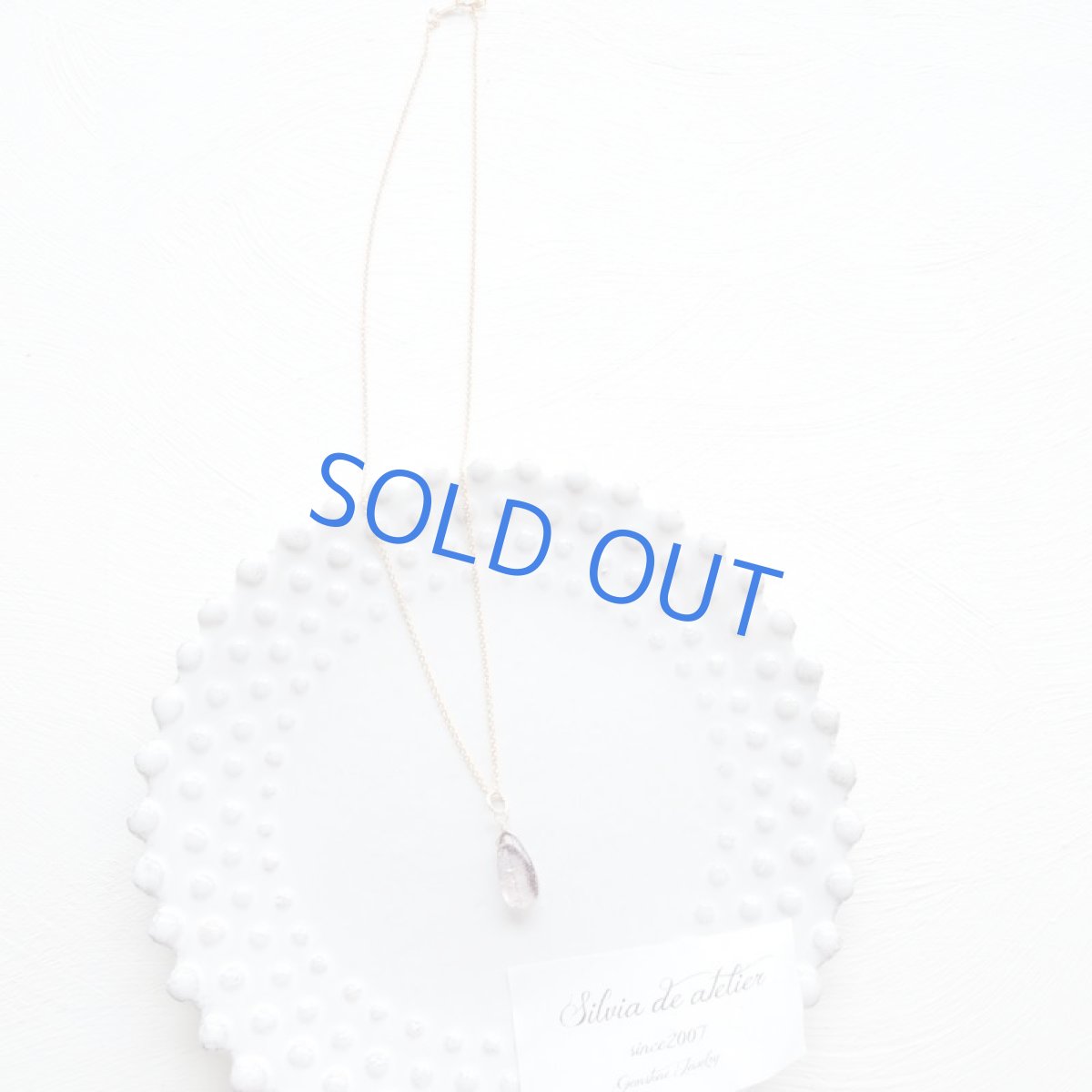 画像2: 【1点もの・Aエンジ】AAA　エレスチャルクォーツ　スムース　ペアシェイプ　14kgfネックレス約40cm (2)