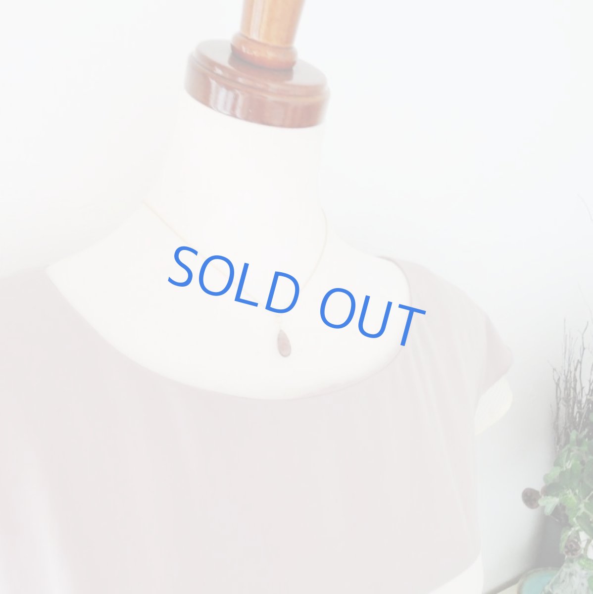 画像6: 【1点もの・Cバーガンディー】AAA　エレスチャルクォーツ　スムース　ペアシェイプ　14kgfネックレス約40cm (6)