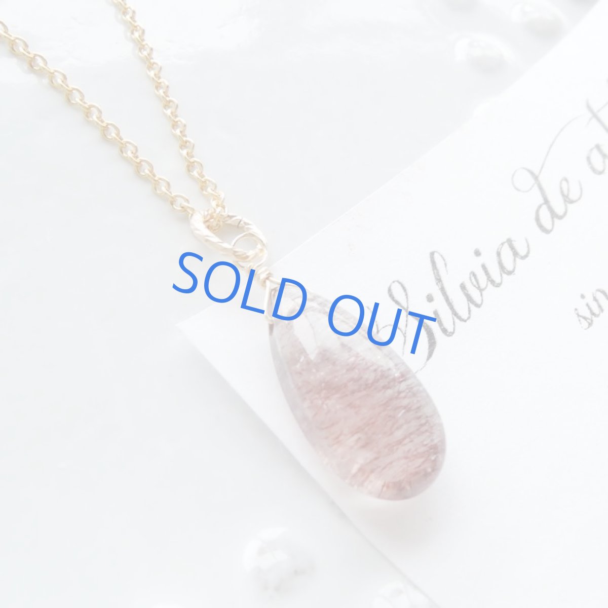 画像2: 【1点もの・Cバーガンディー】AAA　エレスチャルクォーツ　スムース　ペアシェイプ　14kgfネックレス約40cm (2)