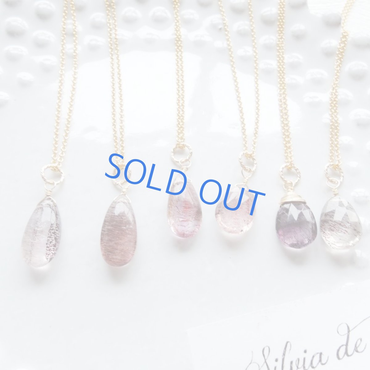 画像7: 【1点もの・Aエンジ】AAA　エレスチャルクォーツ　スムース　ペアシェイプ　14kgfネックレス約40cm (7)