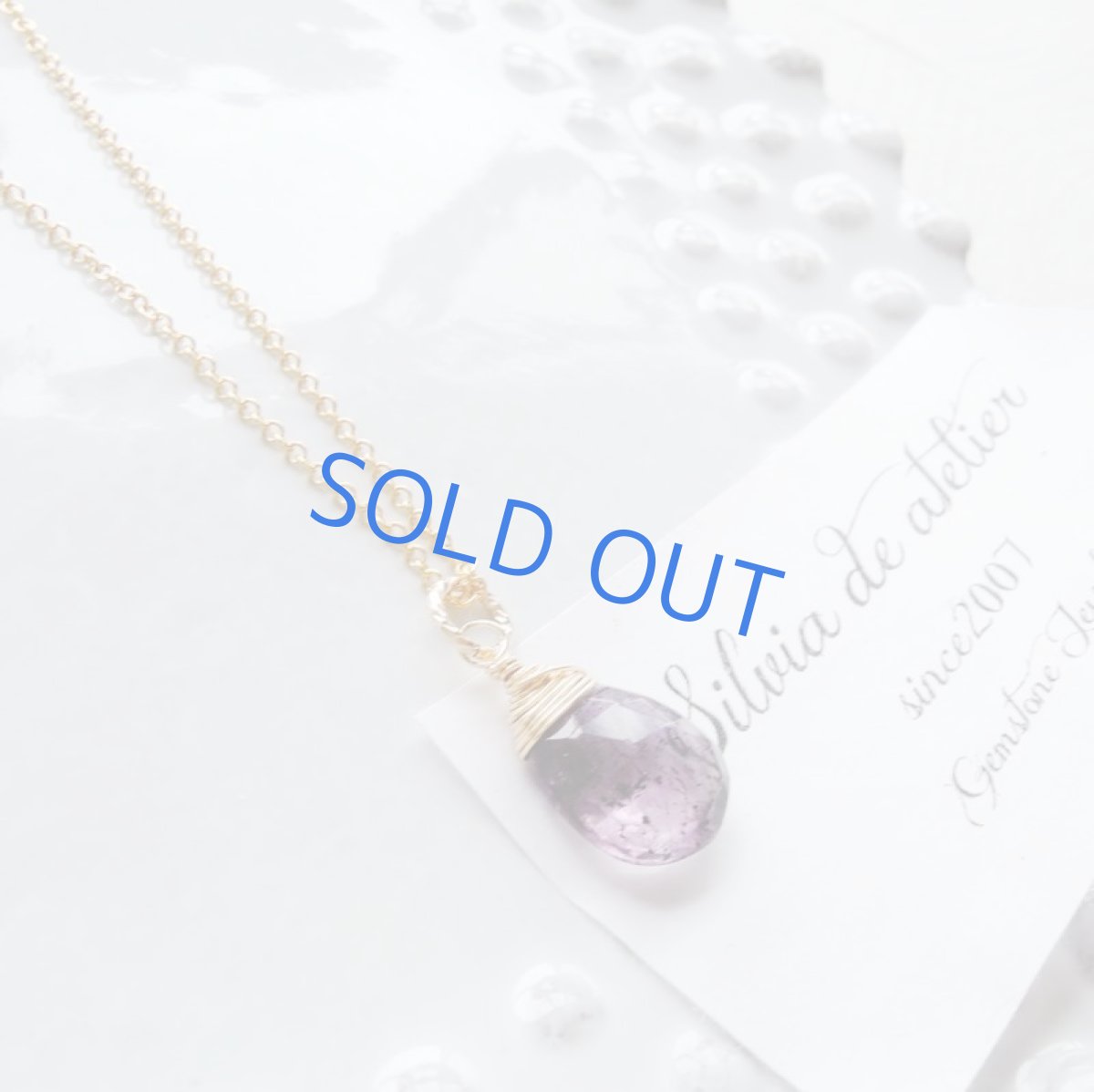 画像5: 【1点もの・Eパープル】AAA　エレスチャルクォーツ　ペアシェイプ　14kgfネックレス約40cm (5)